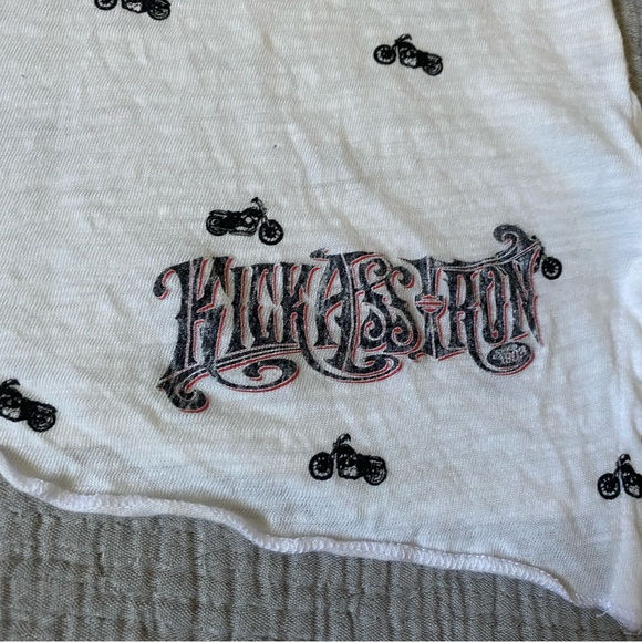 Harley-Davidson Women’s Distressed Cream Tank Top w/Little Motorcycles s… - Picture 4 of 9